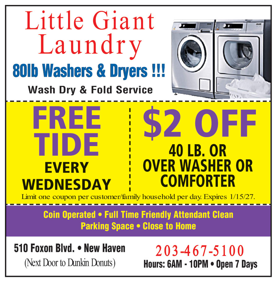$2 OFF ON 40 LB. OR OVER WASHER OR COMFORTER