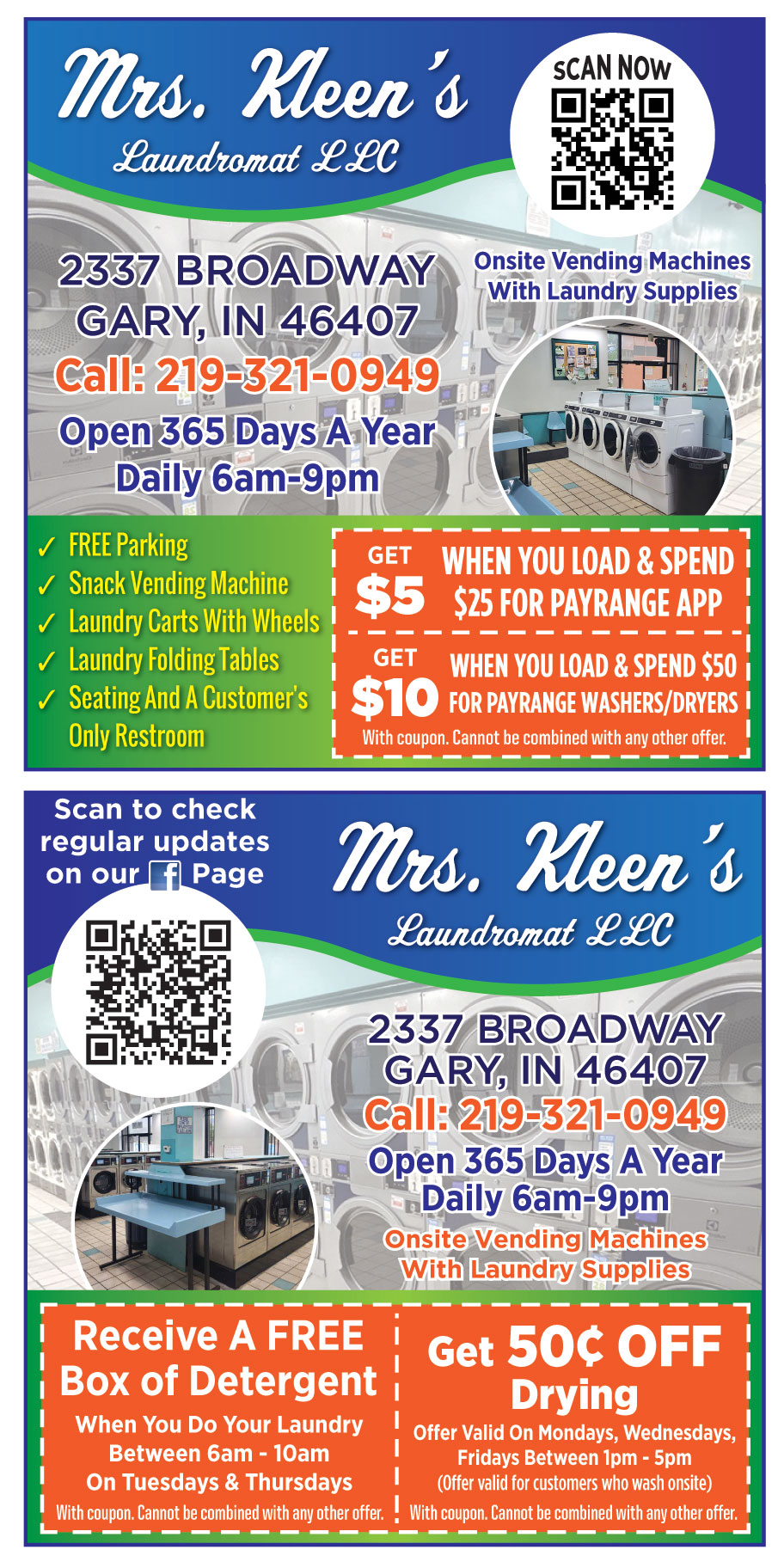 MRS KLEENS LAUNDROMAT LLC