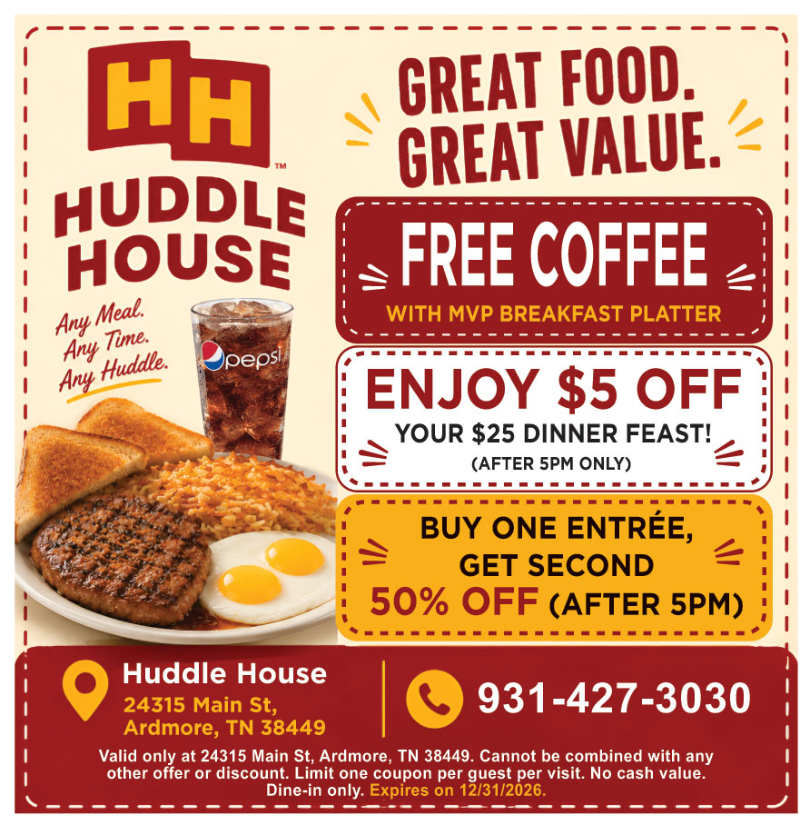 HUDDLE HOUSE ARDMORE