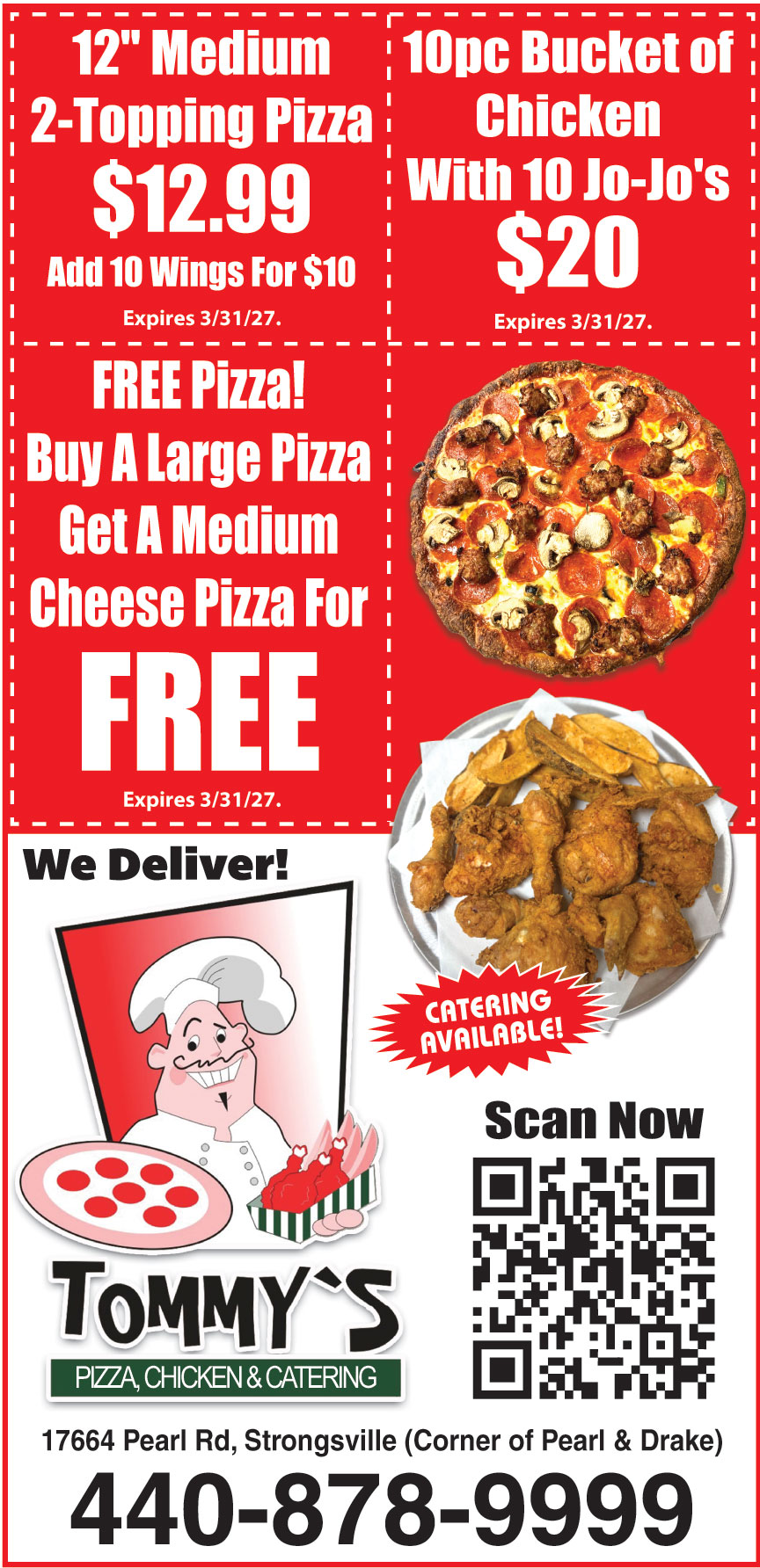 TOMMYS PIZZA AND CHICKEN