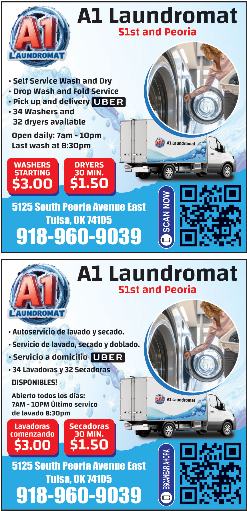 WASHERS STARTING $3.00