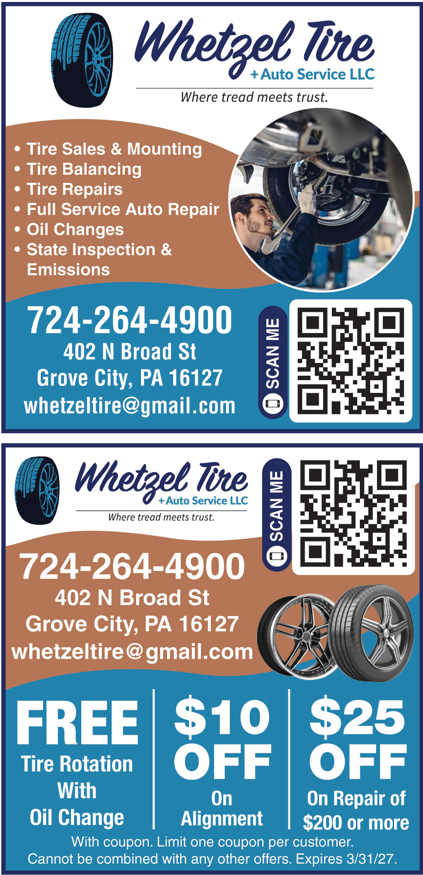FREE TIRE ROTATION WITH OIL CHANGE