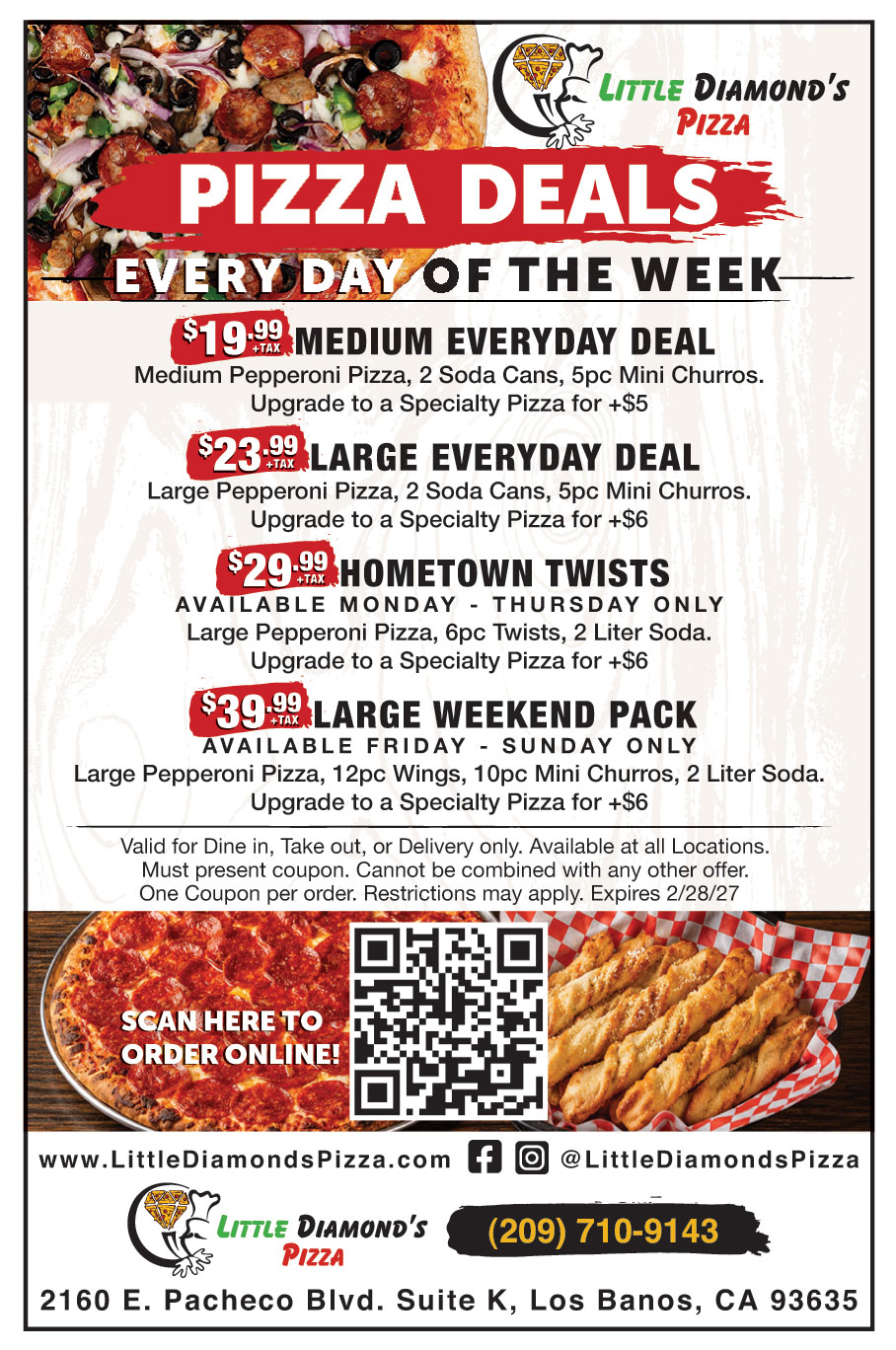 LITTLE DIAMONDS PIZZA