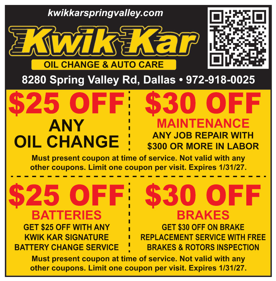 KWIK KAR OIL CHANGE AND A