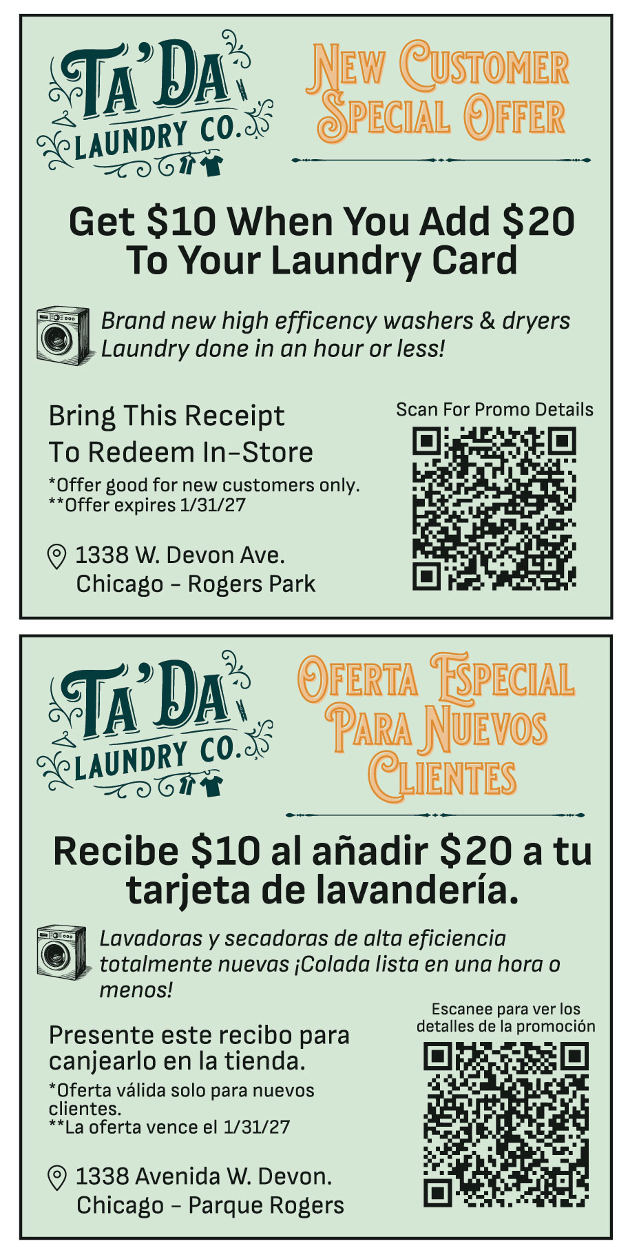TADA LAUNDRY CO ROGERS PA